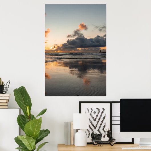 Poster Réflexions de Roker Beach (Bureau à domicile)