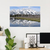 Poster Réflexions des Montagnes (Grand Tétons) (Bureau à domicile)