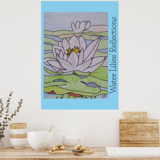 Poster Réflexions des nappes d'eau (Cuisine)