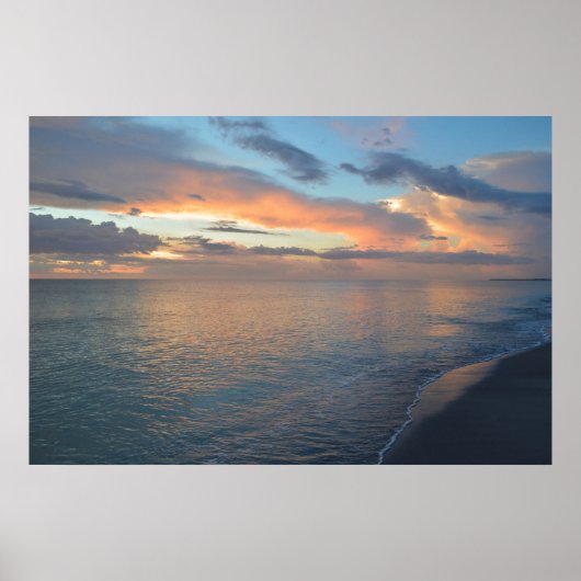 Poster Réflexions Du Coucher Du Soleil Sur L'Eau (Devant)