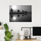 Poster Réflexions en noir et blanc (Bureau à domicile)