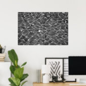 Poster Réflexions Légères Sur L'Eau : Noir & Blanc (Bureau à domicile)