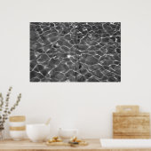 Poster Réflexions Légères Sur L'Eau : Noir & Blanc (Cuisine)