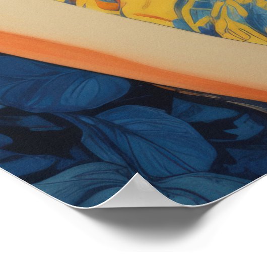 Poster Réflexions paisibles : La femme et les oranges (Coin)