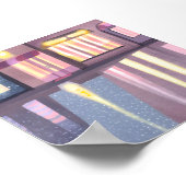 Poster Réflexions pluvieuses | Aquarelle contemporaine Lo (Coin)