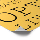 Poster Réflexions positives Mots inspirants (Coin)