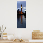 Poster Réflexions sur la Tamise -Elizabeth Tower -Londres (Cuisine)