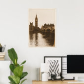 Poster Réflexions sur l'affiche de Big Ben (Bureau à domicile)