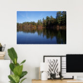 Poster Réflexions sur l'affiche du lac (Bureau à domicile)