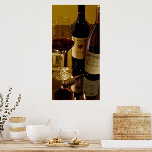 Poster Réflexions sur le vin (Cuisine)