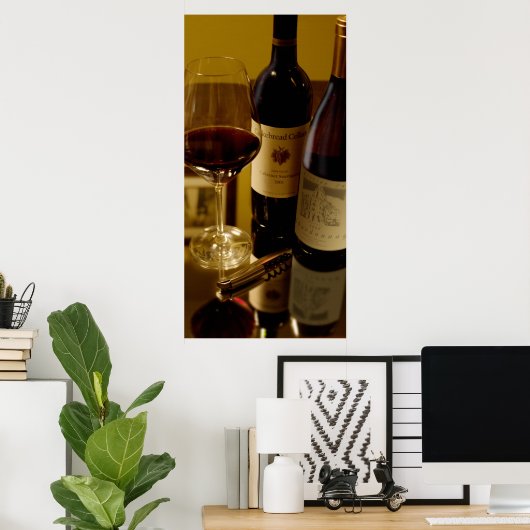 Poster Réflexions sur le vin (Bureau à domicile)