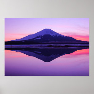 Poster Réflexions sur l'eau Sakasa-Fuji