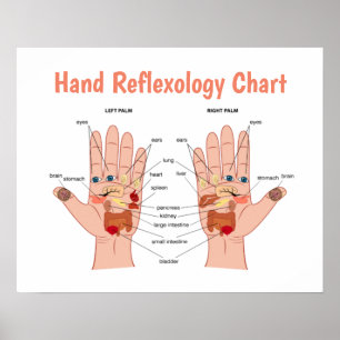Poster Réflexologie manuelle 20x16 pouces