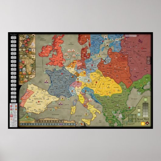 Poster Refonte de la carte de jeu Grand Siècle (version a (Devant)