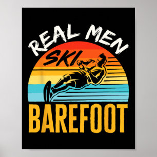 Poster Refoot Eau Ski Skier Funny Vrais Hommes Ski Refoo