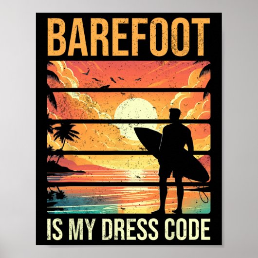 Poster Refoot est mon code vestimentaire Vacances à la pl (Devant)