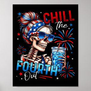 Poster Refroidir le quatrième drôle squelette rétro 4 jui