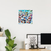 Poster Refroidissez-vous, amusez-vous - Bataille de boule (Bureau à domicile)