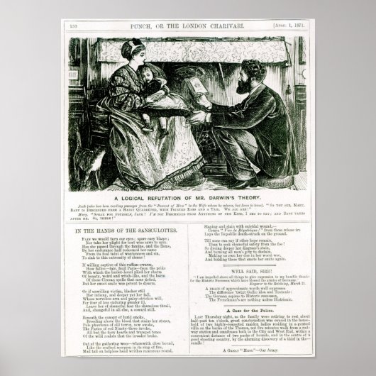 Poster Refus logique de la théorie de M. Darwin (Devant)