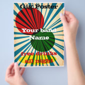 Poster Reg. stijl retrorstijl Flyer (Hand)