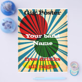 Poster Reg. stijl retrorstijl Flyer (Enkel)