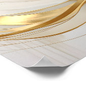 Poster  Regal Abstraction: A White Rose Embracing Golden  (Coin)