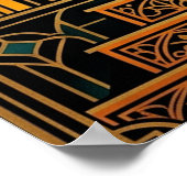 Poster Regal Art Deco Hound Dog Gold Silhouette (Coin)