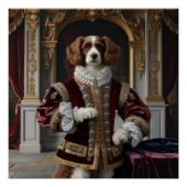 Poster Regal Canine Renaissance Chien Portrait Art numéri (Devant)