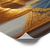 Poster Regal Gold Ornate Krishna Dwarkadheesh Throne Art (Coin)