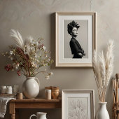 Poster Regal Kahlo Monochrome Portrait