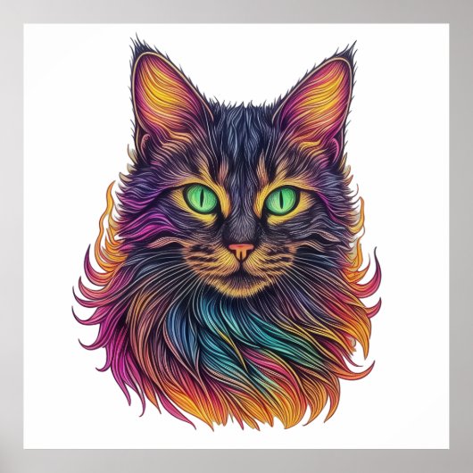 Poster Regal Rainbow Cat (Devant)