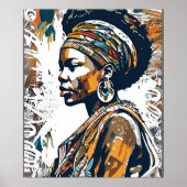 Poster Regal Resolve -Afrocentric Bold Portrait I (Devant)