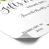 Poster Regalos y Tarjetas Boda Greenery Rótulo Lemon (Coin)