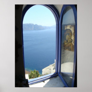 Poster Regard dans Santorini