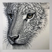 Poster Regard de loup détaillé (Devant)