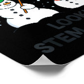 Poster Regard drôle de professeur de sciences de Noël de (Coin)