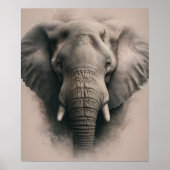 Poster Regard éléphant doux (Devant)