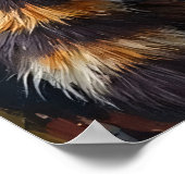 Poster Regard féral : Raccoon dans les bois nus (Coin)