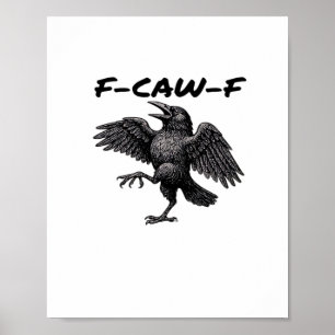 Poster Regard graphique essentiel vintage F Caw F
