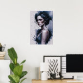 Poster Regard mélancolique (Bureau à domicile)