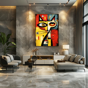Poster Regard Silencieux — Expressionnisme Abstrait Conte