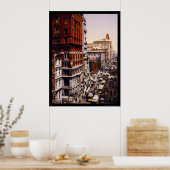 Poster Regard sur Broadway à New York City 1900 (Cuisine)