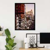 Poster Regard sur Broadway à New York City 1900 (Bureau à domicile)