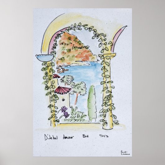 Poster Regard sur la Méditerranée | Eze, France (Devant)