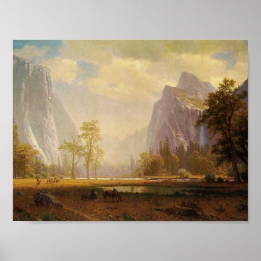 Poster Regard sur la vallée de Yosemite - Albert Bierstad (Devant)