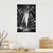 Poster Regard vers le ciel dans le canyon de gratte-ciel (Cuisine)