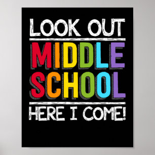 Poster Regarde le collège ici je viens