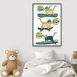 Poster Regarde Meowt ! Skate Surfer Snowboard Tabby Chat<br><div class="desc">VÉRIFIEZ MEOWT ! Avez-vous déjà vu un chat skateboard ? Peut-être un chat de snowboard ? Ou même un chat de surf ? Regardez cette affiche drôle de chat et regardez dans mon magasin pour trouver d'autres articles assortis comme des tasses, des autocollants et plus encore. Et bien sûr plus...</div>