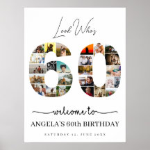 regarde qui a 60 ans collage de photos d'anniversa