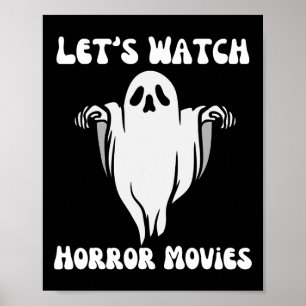 Poster Regarder des films d'horreur Drôle d'Halloween Hom